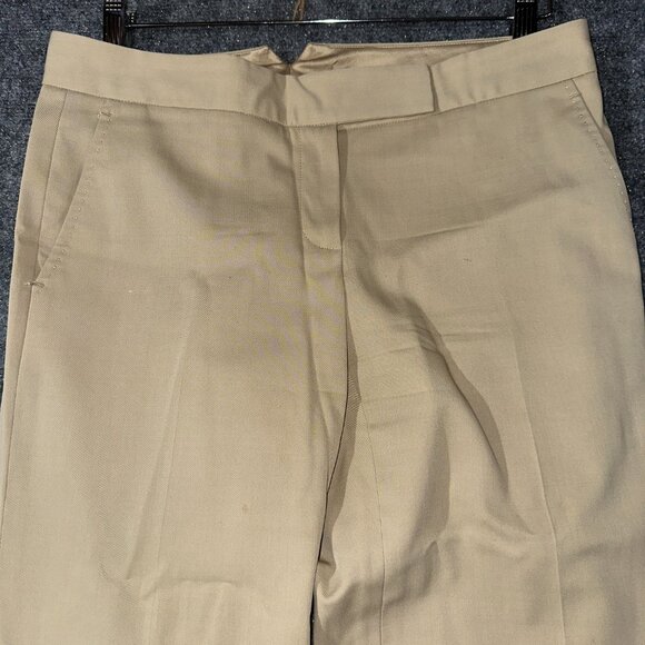 Morning Lady Pants Womens 4 Tan Wool Stretch Trousers Pockets Bootcut - Picture 3 of 6